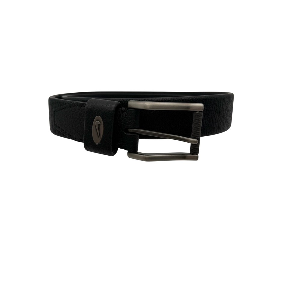 Nike Golf Black Genuine Pebbled Leather Belt Size 34